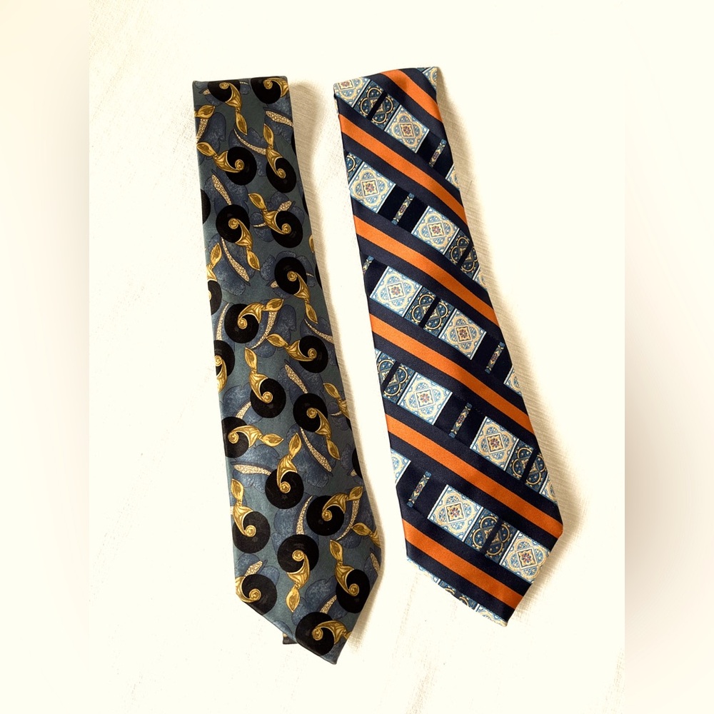Pair of LANVIN neckties